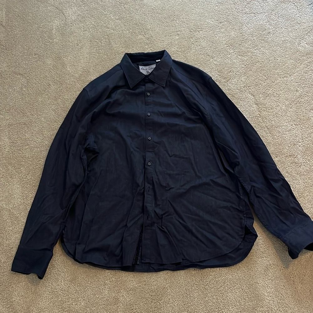 Men’s Long Sleeve Dress Shirt-SIZE 3XL